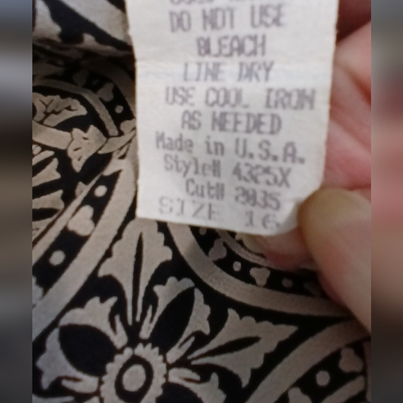 RIKKI J Geometric Floral Black Tan Maxi Skirt Womens Size 16 Boho Resortwear - Picture 4 of 7